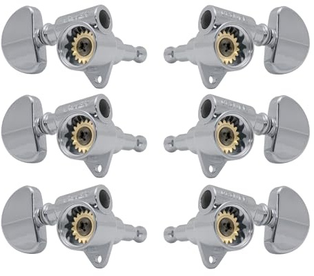 Grover 102SVC Skeleton View Rotomatics - Guitar Machine Heads, 3 + 3 - Chrome