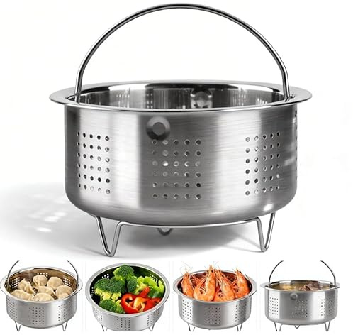 Cocoarm Cesta de Acero Inoxidable, Cestillo de 18cm para Olla Express