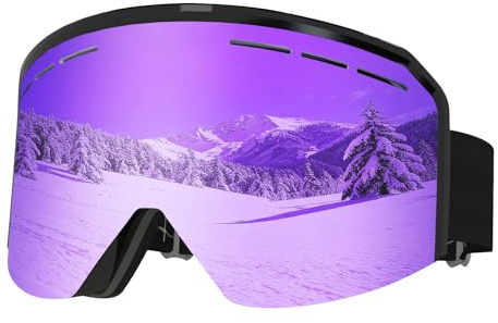 MXJ Gear Occhiali Da Sci,YH359 Antiappannamento Maschera Snowboard,OTG Maschera da Sci,Protezione UV400 Maschera Sci da per Donna&Uomo