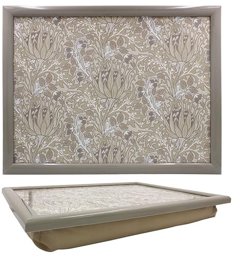 The Leonardo Collection William Morris Artichoke Food Serving Tray | Bean Bag Support, Comfortable Dining, Portable Design, Easy Maintenance, Everyday Convenience