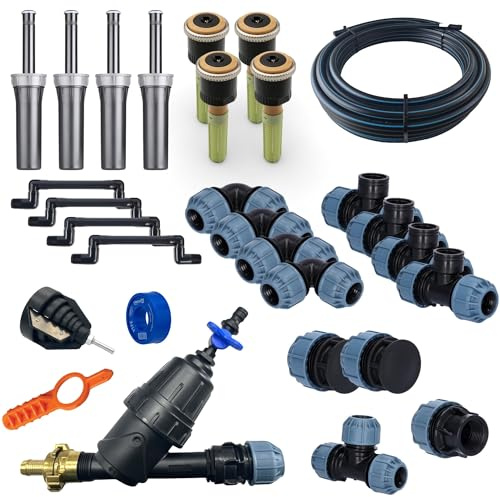 Hunter MP Rotator Bewässerungssystem - Druckreguliertes Komplettset für Rasenbewässerung - wassersparend & gleichmäßige Verteilung (10 x 10 m)