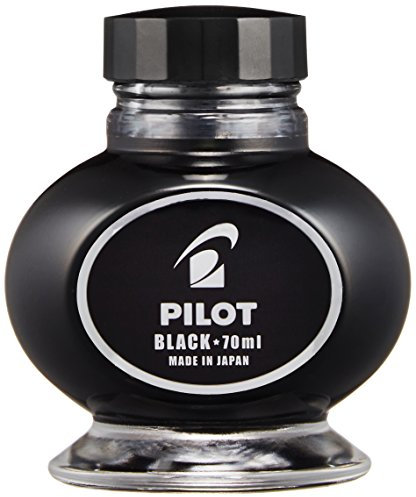 Pilot Fountain Pen Ink - Black, 70ml (Bottle), Dye-based