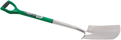 Draper Expert 14420 Gartenspaten aus Edelstahl mit Auftrittkante, extralangem Stiel und abgewinkeltem Softgrip-Griff