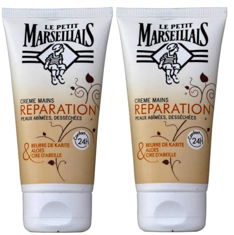 Le Petit Marseillais reparierende Handcreme für strapazierte und trockene Haut, 75 ml, 2 Stück