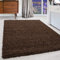 Carpettex Hochflor Teppich Wohnzimmer Shaggy Flokati Teppich Modern Einfarbig 80 x 150 cm Flur Teppich Läufer Braun - Teppich Bettvorleger Schlafzimmer Weich Flauschig Waschbar Küchenläufer