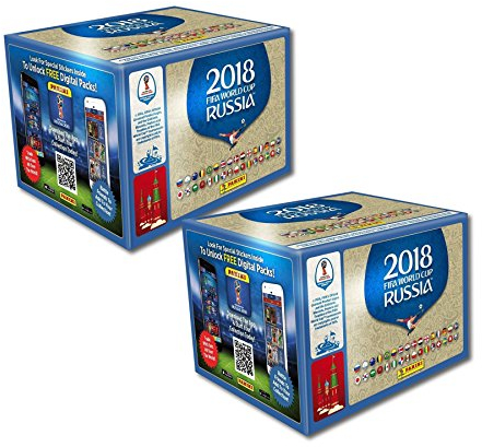 Panini Autocollant Coupe du Monde FIFA 2018 - Autocollant WM Russie 2018-2 avec 50 sachets chacun = 100 sacs = 500 autocollants - Série composée de 670 images - Version NL, BE, LU et autres pays