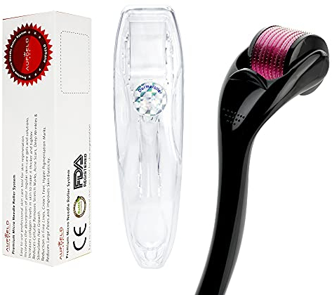 Aufgeld rodillo de 540 Agujas 0.5mm titanio para cuidado de la piel para la pérdida de cabello, arrugas faciales, estrías y crecimiento del cabello. Con sistema microneteado para uso dermatológico