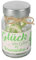 Herz & Heim® Handgefertigte Kleeblatt Bonbons als Glück im Glas mit Wunschname bedruckt