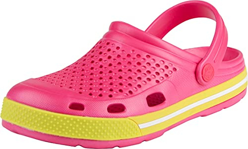 Coqui Lindo Clog Unisex Freizeitclog Gartenclog Hausschuhe Lt.Fuchsia/Citrus EUR 39