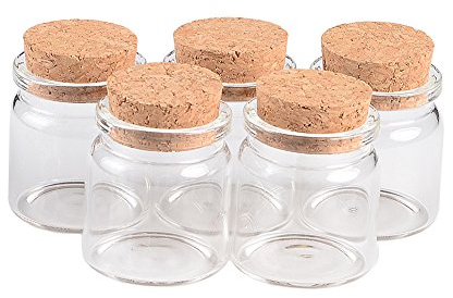 Jarvials 12pcs Außendurchmesser 37mm vier verschiedene arten von klaren flaschen mit korken (12, 20ml)