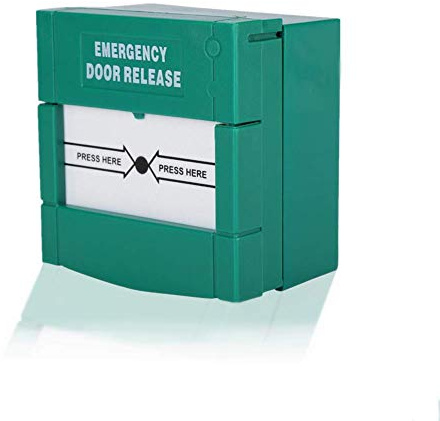 Sonew Bouton dalarme pour Sortie de Secours, Déverrouillage d'urgence Porte Alarme Feu Verre Alarme de sécurité Verte pour la sécurité à Domicile