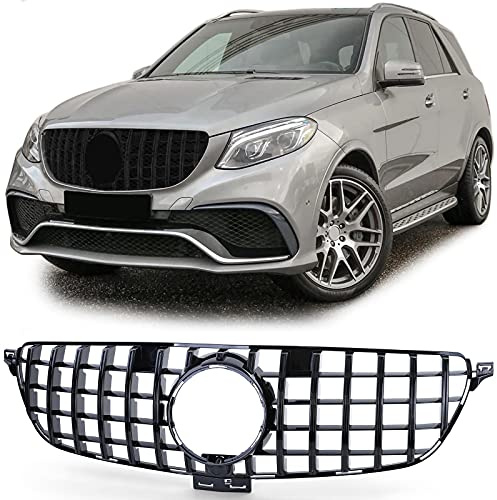 Sport Kühlergrill Frontgrill Schwarz Glanz passt für Mercedes GLE W166 2015-2019