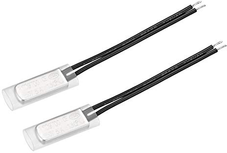 sourcing map 2Stk. KSD9700 Thermostat 130℃ N.C 5A Metall Bimetall Temperatur Kontrollschalter