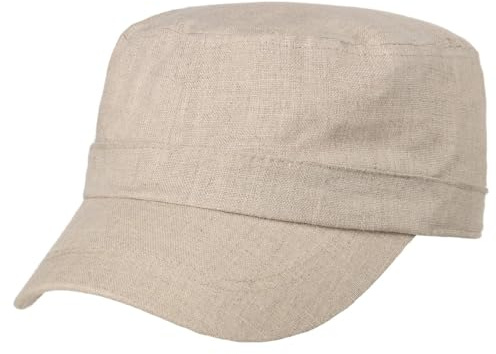 Lipodo Linen Army Cap Plain-Colored Adjustable Visor Unisex Spring Summer