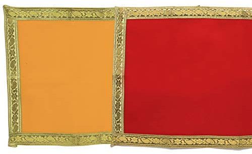 Set mit 2 roten und gelben Matten (30,5 x 50,8 cm)