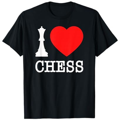Schach I Love Chess Schachspiel Weiße Dame Ich Liebe Schach T-Shirt