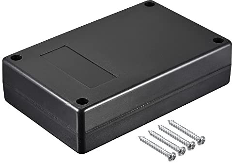 sourcing map Waterproof Junction Box 125x80x32mm ABS for Electrical Project (Black, Pack of 2)