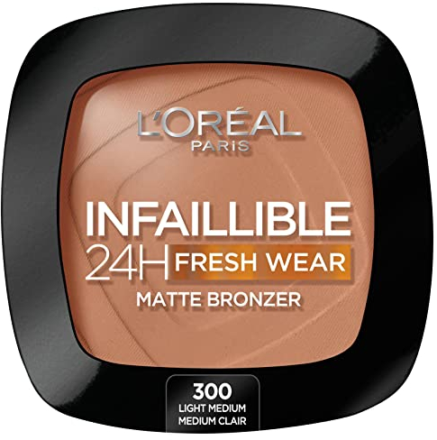 L'Oréal Paris langanhaltender und deckender Bronzer, Für eine natürliche und matte Bräune, Infaillible 24h Fresh Wear Soft Matte, Farbe: 350 Medium, 1 Stück
