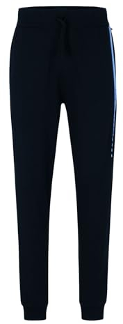 BOSS Herren Jogginghose Freizeithose Homewear Loungewear Authentic Pants, Farbe:Blau, Artikel:-403 Navy, Größe:XL