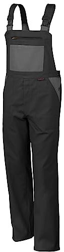 Qualitex Arbeits-Latzhose BW 270 - Größe: 58 - schwarz/grau