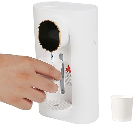 Automatischer Mundwasser-Spender, 540ml Wandmontage Mundwasser Spenderflasche mit Magnetischen Bechern, 3 Einstellbare Dosierstufen, USB-Aufladung (Weiß)