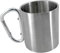 Folpus Stainless Steel Metal Cup Double Wall Mug Isolating Travel Mug Carabiner Climbing Cups for Hiking, 200ml