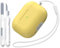 MHYALUDO Funda para AirPods Pro (2023/2022/2019, 2.ª/1.ª generación), Compatible con Airpods Pro 2.ª generación (USB-C/Cable Lightning), Color macarrón Juvenil con Kit de Limpieza,Amarillo/Blanco