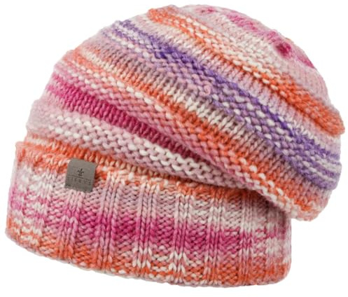 LIERYS Bernardo Oversize Umschlagmütze Winter-Beanie Fleece Schurwollgemisch Unisex Made in Germany Herbst Winter rosa One Size