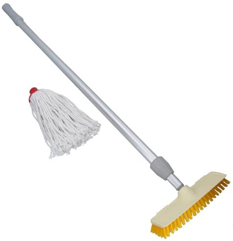 AB Tools Boat Hook Broom Brush Mop Yacht Cleaning Wash Kit Telescopic Extending 197cm