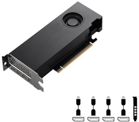 nVidia Quadro RTX A2000 6GB GDDR6 Professional Graphic Card (Renewed) | 3328 Cores, 192 Bit, 288GB/s, 104 Tensor & 26 RT Cores, Low & High-Profile Brackets, PCIe 4.0 w/ 4x Mini DP to DP Adapters