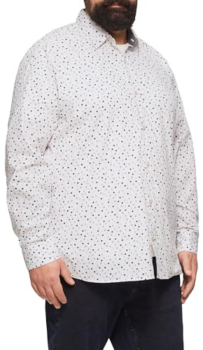 s.Oliver Slim Fit: Gemustertes Popeline-Hemd mit Kentkragen