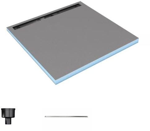 Receveur de douche à carreler 120 x 120 cm WEDI Fundo Riolito Neo avec écoulement vertical + barrette de finition 70 cm