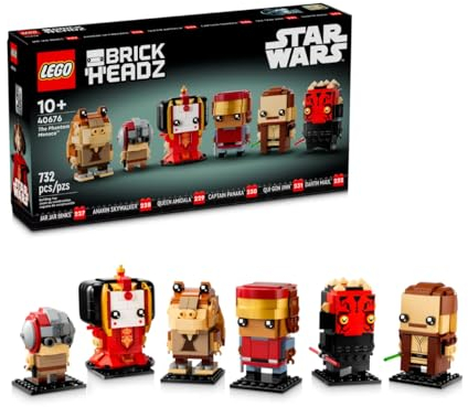 LEGO 40676 Brickheadz Star Wars La minaccia fantasma 10+ 732 pezzi con figure costruibili di vari personaggi