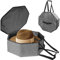 BOHEMIABY Hutschachtel Achteck mit Deckel, Faltbare Reise Hutbox, Stapelbar, Reißverschluss, Stabiler Griff, Hochwertiges Polyester, Hut Organizer Box für MäNner und Frauen 43 X 18 CM, Hellgrau