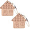 SGERUFZ 2 Pcs mini porte clés en forme de maison en bois pour porte clé maison