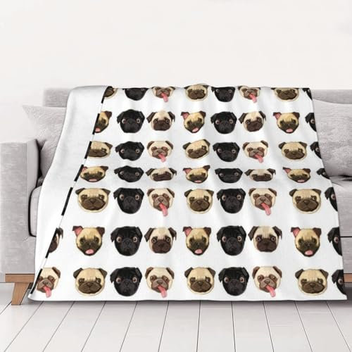 CHANGLEI Gewichtsdecke für Hunde, Flanelldecke, personalisierter Druck, weich, warm, gemütlich, vielseitige Decke für Bett, Sofa, Schwarz / Gelb