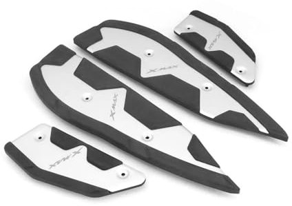 hgudyr Cale Pied Arrière Moto Moto pour Y&AMAHA Xmax 400 300 250 125 Pédale Antidérapante Pied Pédale Aluminium + Caoutchouc