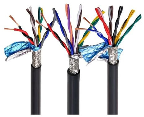 Apparecchiature di comunicazione Cavo schermato a doppino intrecciato RVSP da 2 metri 26/24/22/20/18AWG 2/4/6/8 core Cavo audio di controllo del segnale RS485 Filo di rame stagnato Fili e cavi(4 Cores