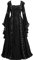 FASLOLSDP Mittelalter Kleidung Damen, Renaissance Kostüm Frauen Fasching Gothic Maxikleid Mittelalter Vintage Kostüme Bodenlang Trachten Mittelalterkleid Maskerade Renaissance-Kleid