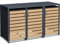 SCHARTEC® Mülltonnenbox 3er anthrazit mit Holz-Design erweiterbar 240l Mülltonnenverkleidung Mülltonnen Sichtschutz Unterstand
