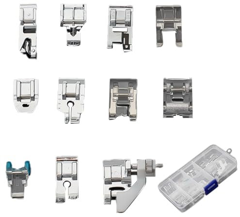 11 Piece Sewing Machine Accessory Set with Storage Box, Sewing Machine Presser Foot Spare Parts Kit