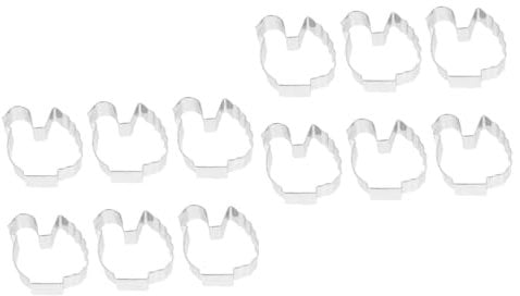 Cabilock 2 Sätze 2 Sets Edelstahlform Huhn Keksausstecher Tierbackplätzchenformen Tierkeks Henne Keks Keksform Hahn Keks Kuchen Fondantform Silber 6 Stück * 2 6 Stück * 2