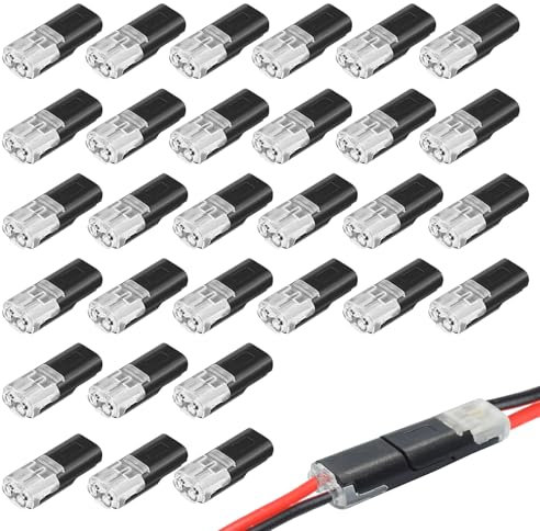 30 Pièces Connecteur De Câble De Voiture étanche 2 Broches, Connecteur De Prise 2 Broches, Prise 2 Broches 12v, Prise 2 Broches, Fiches Et Connexions De Câble Connecteur De Câble 12v Prise 12v
