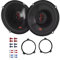 JBL Stage3 627F Lautsprecher mit Einbauset passend für BMW 3er Cabrio (E46) 2000-2007 Türen vorne 450W 165mm 2 Wege Koax