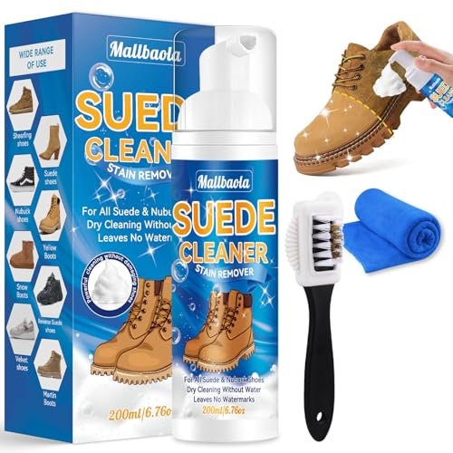 Kit Nettoyage Chaussure, Nettoyant Chaussure, Nettoyant Daim Chaussure avec Brosse & Serviette, Nettoyant Basket Élimine Taches, Kit Nettoyage Sneakers pour Daim, Nubuck, Tissu, Bottes, Sneakers, Cuir