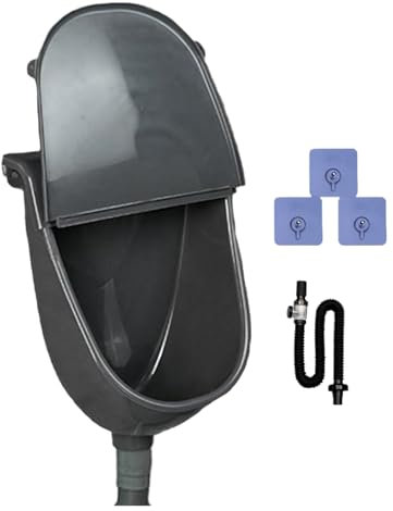 Orinatoio Da Parete Con Coperchio | Orinatoio Per Garage a Montaggio a Risciacquo,Deviatore Urina Antigoccia con Tubo per Bagno e Toilette con di Scarico