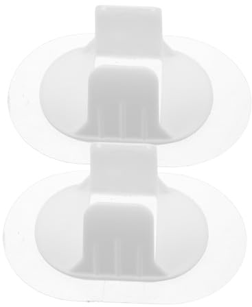 MOBUTOFU 2 Stück PVC Rohrhalter Selbstklebend Waschmaschinen Schlauchhalter Ohne Bohren Für Fliesen und Wände Weiß Robust und Unsichtbar zur Rohrbefestigung