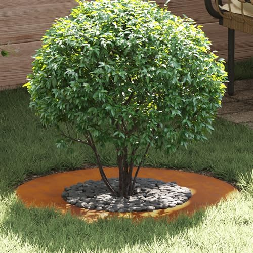 Cortenstahl Blumentopf Ø70cm rustikaler Pflanzkübel aus Wetterfestem Stahl für Garten, Terrasse und Balkon – Robuster Pflanzkübel mit Rostpatina für Innen- und Außenbereich