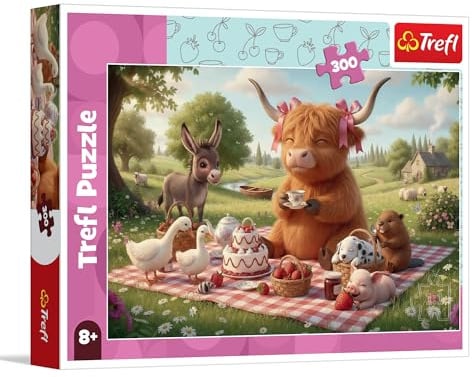 Trefl - Puzzle 300 Teile, Süßes Picknick, Puzzle mit Tieren, 8+