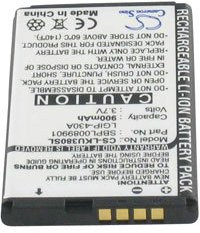 Batterie pour LG KU380, 3.7V, 600mAh, Li-ion
